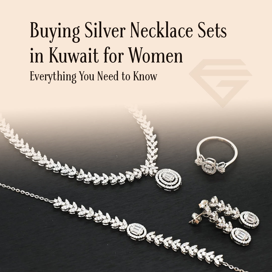 silver necklace set in Kuwait