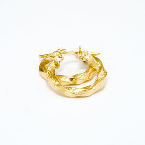 GOLD TWISTED HOOPS