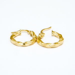 GOLD TWISTED HOOPS