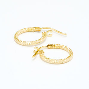 GOLD BEADED HOOPS