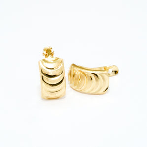 GOLD DROP CLIP EARRINGS