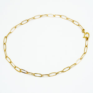 GOLD PAPER CLIP CHAIN BRACELET