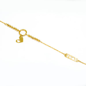 GOLD HEART CHARM BRACELET