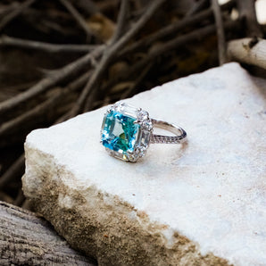 SKY BLUE TOPAZ SOLITAIRE RING