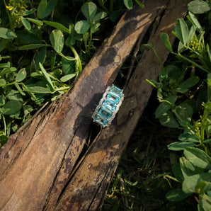SKY BLUE TOPAZ ETERNITY BAND