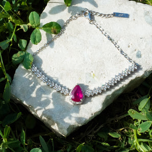 CERTIFIED RUBY TEARDROP BRACELET