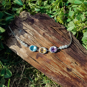 CERTIFIED TRILOGY GEMSTONE BRACELET