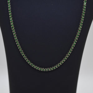 GREEN ZIRCON TENNIS NECKLACE