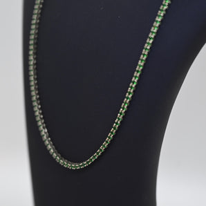 GREEN ZIRCON TENNIS NECKLACE