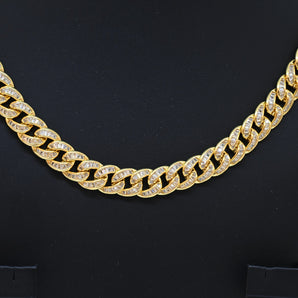 GOLD -PLATED STERLING SILVER LINK MEN'S NECKLACE