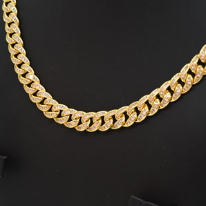 GOLD -PLATED STERLING SILVER LINK MEN'S NECKLACE