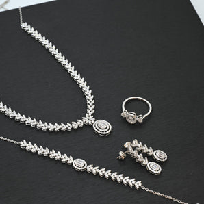 OVATE STERLING SILVER NECKLACE SET