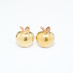 GOLD APPLE SHAPED EARRINGS