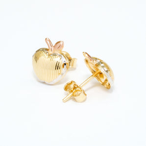 GOLD APPLE SHAPED EARRINGS