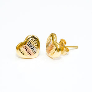 GOLD HEART SHAPED EARRINGS