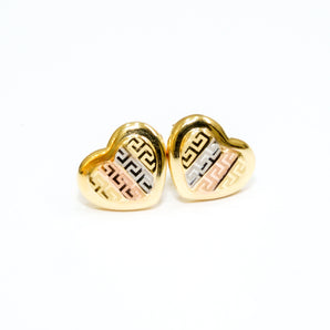 GOLD HEART SHAPED EARRINGS