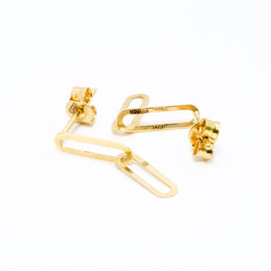 GOLD PAPERCLIP EARRINGS