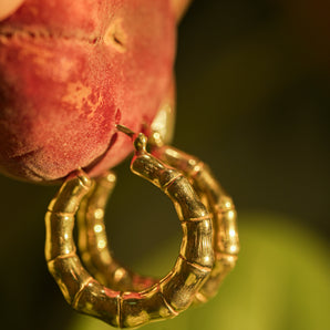 GOLD PLATED BONE HOOPS