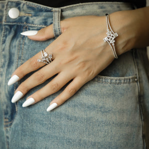 ZIRCONIA SNOWFLAKE BRACELET SET