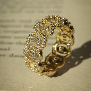 GOLDEN LACED BAND RING