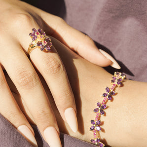 AMETHYST BLOOM BRACELET SET