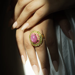 RUBY & CITRINE ROYALE RING