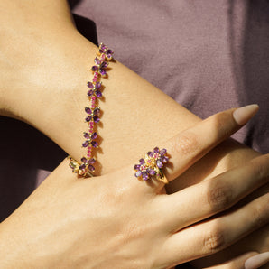 AMETHYST BLOOM BRACELET SET