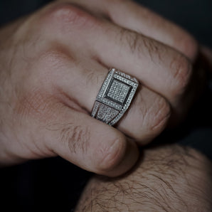 BLOCKBUSTER PAVE RING