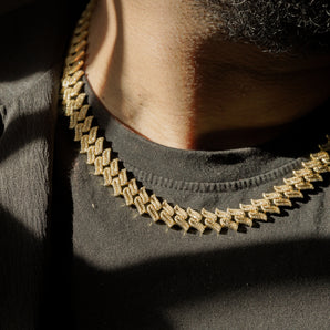 GOLD DOMINO ICED CHAIN