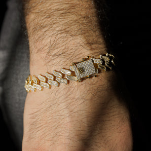 GOLDEN SPIKE ICED BRACELET