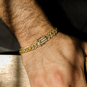 GOLDEN SPIKE ICED BRACELET