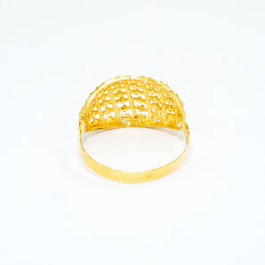 GOLD CURVED GLOSSY RING